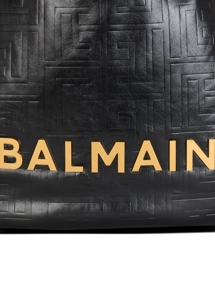 Balmain 1945 Bags Women Large 1945 Soft Hobo Bag In Crinkled Calfskin Black
