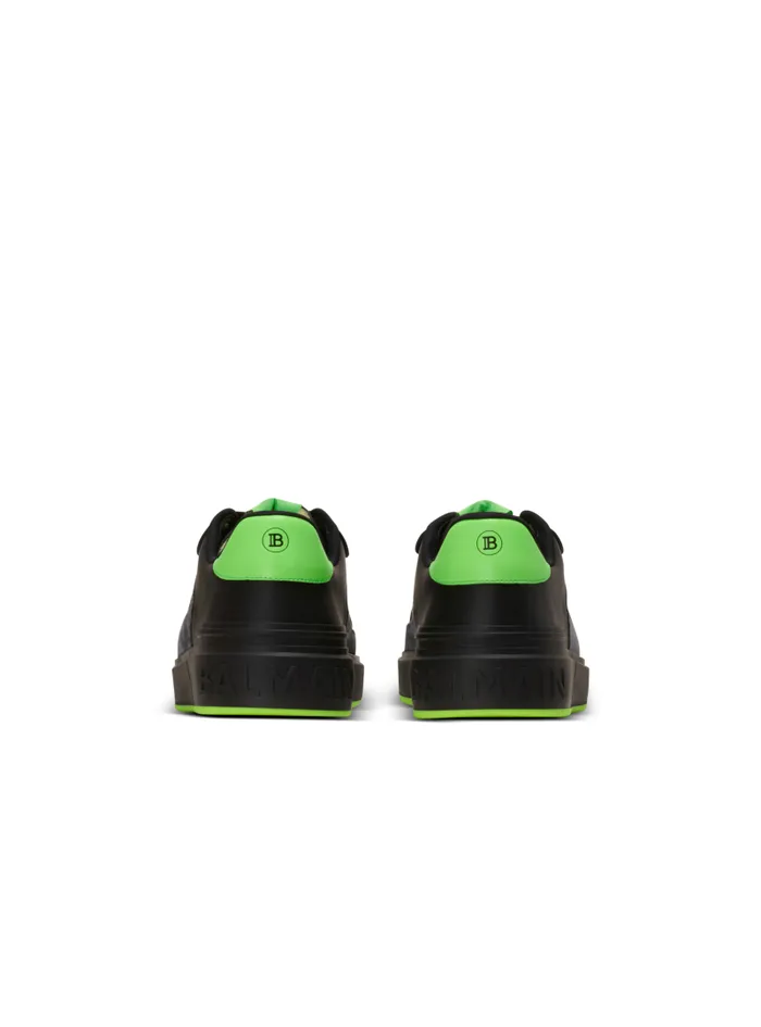 Balmain BCourt Men BCourt Flip Sneakers In Calfskin And Suede Black