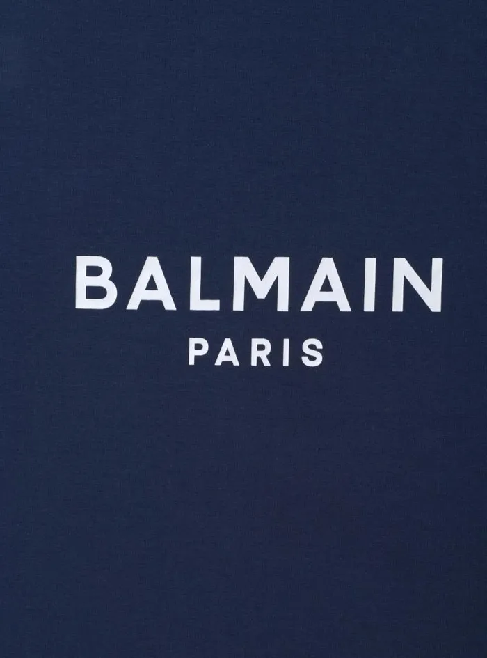 Balmain Baby 19 Months Kids Baby Blanket With Logo Blue