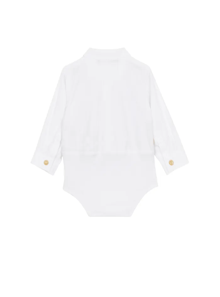 Balmain Baby 19 Months Kids Trompel039oeil Waistcoat Bodysuit White