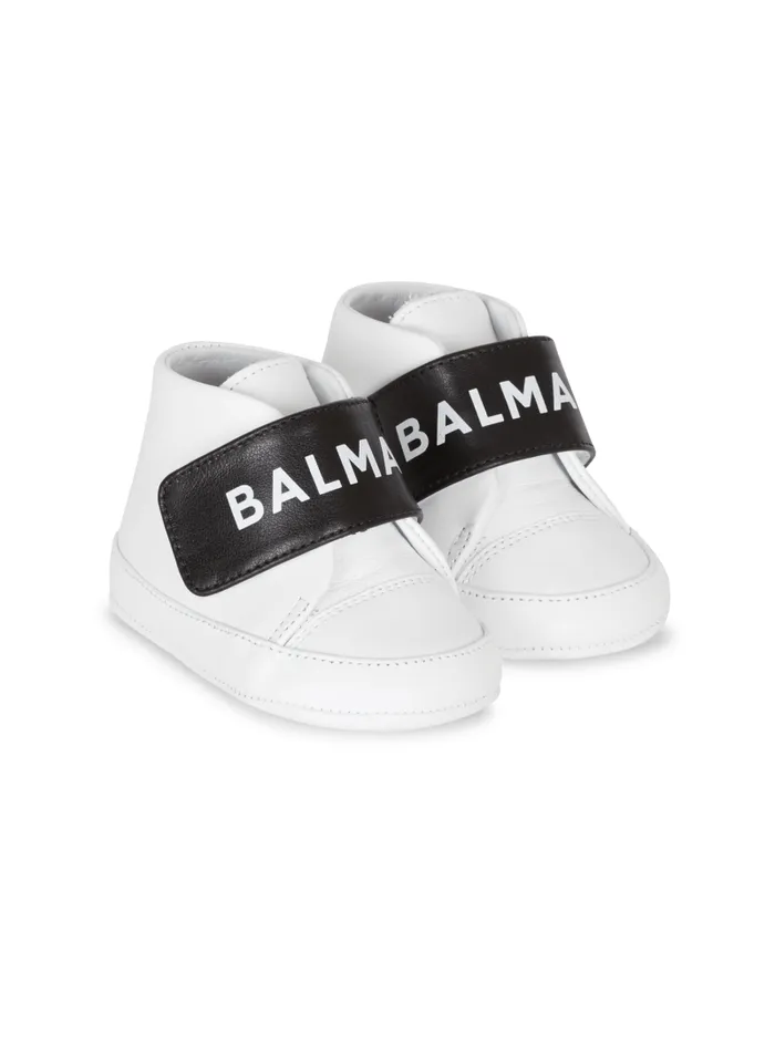 Balmain Baby 19 Months Kids Velcro Trainers White