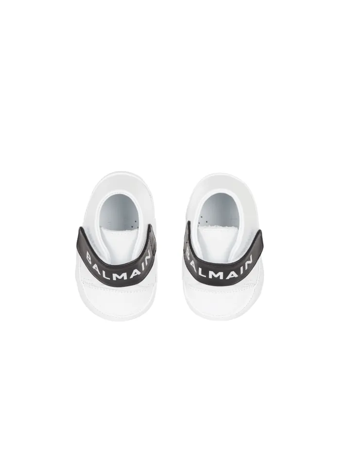 Balmain Baby 19 Months Kids Velcro Trainers White
