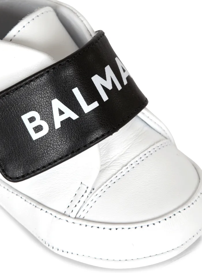 Balmain Baby 19 Months Kids Velcro Trainers White