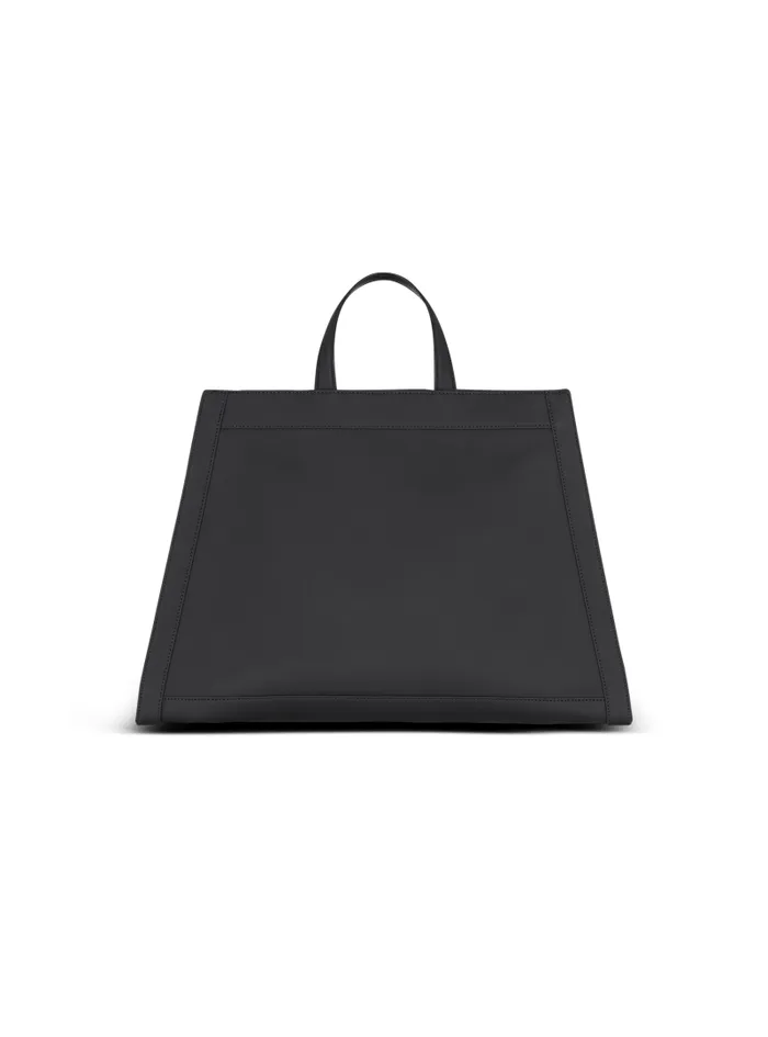 Balmain Bags And Backpacks Men By Olivier Rubbereffect Leather Tote Bag Black