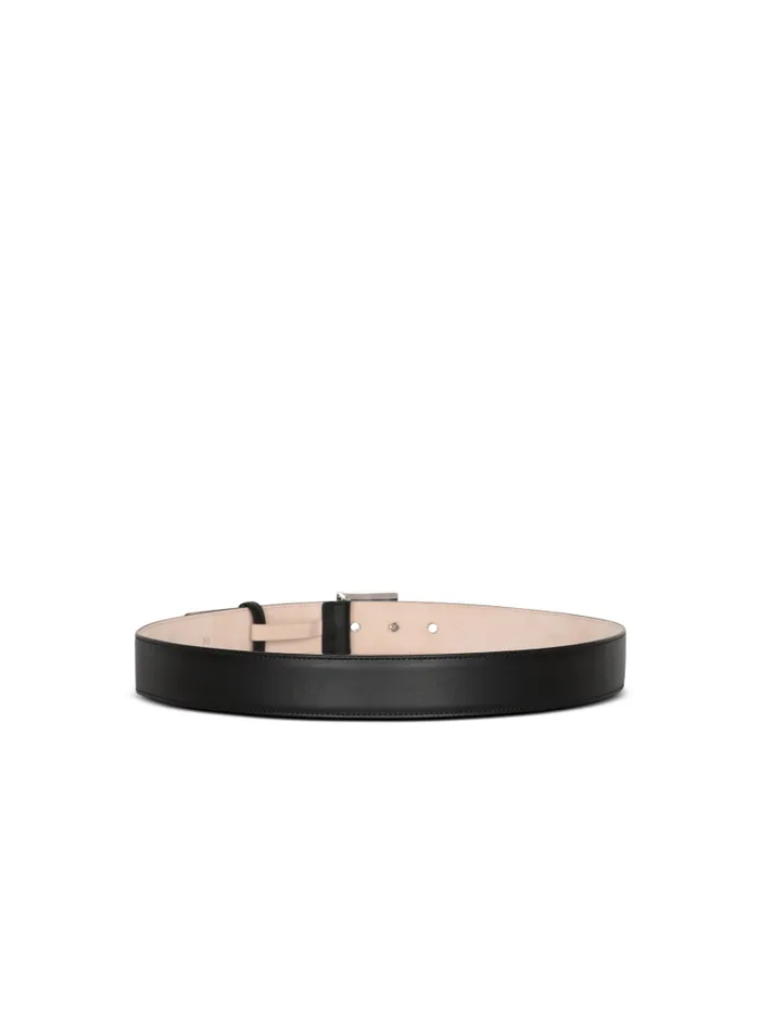 Balmain Belts Men Leather PBelt Black