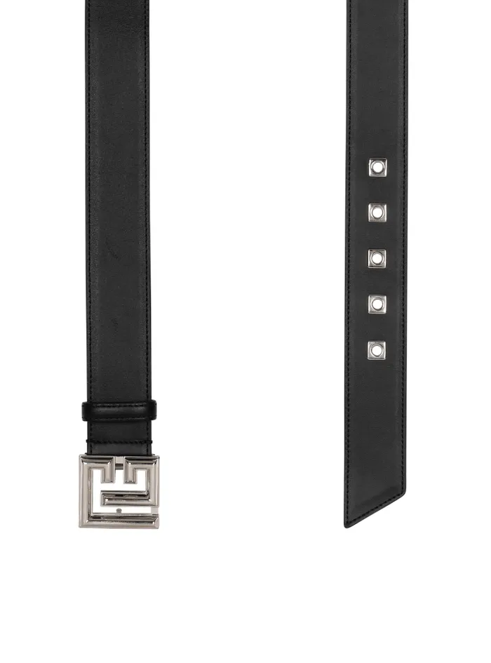 Balmain Belts Men Leather PBelt Black
