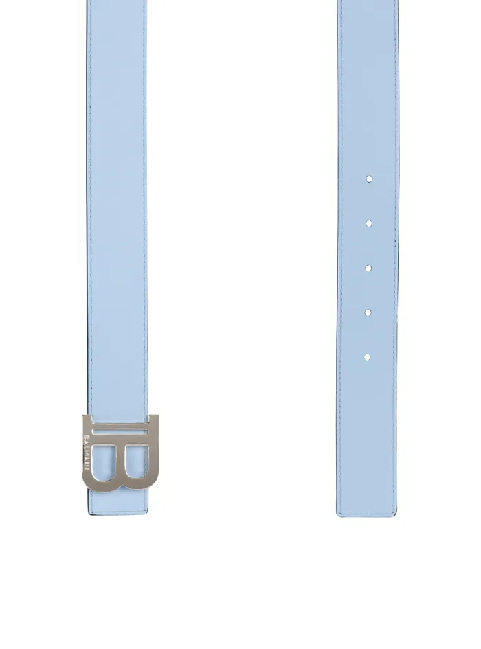 Balmain Belts Men Reversible Calfskin BBelt Blue