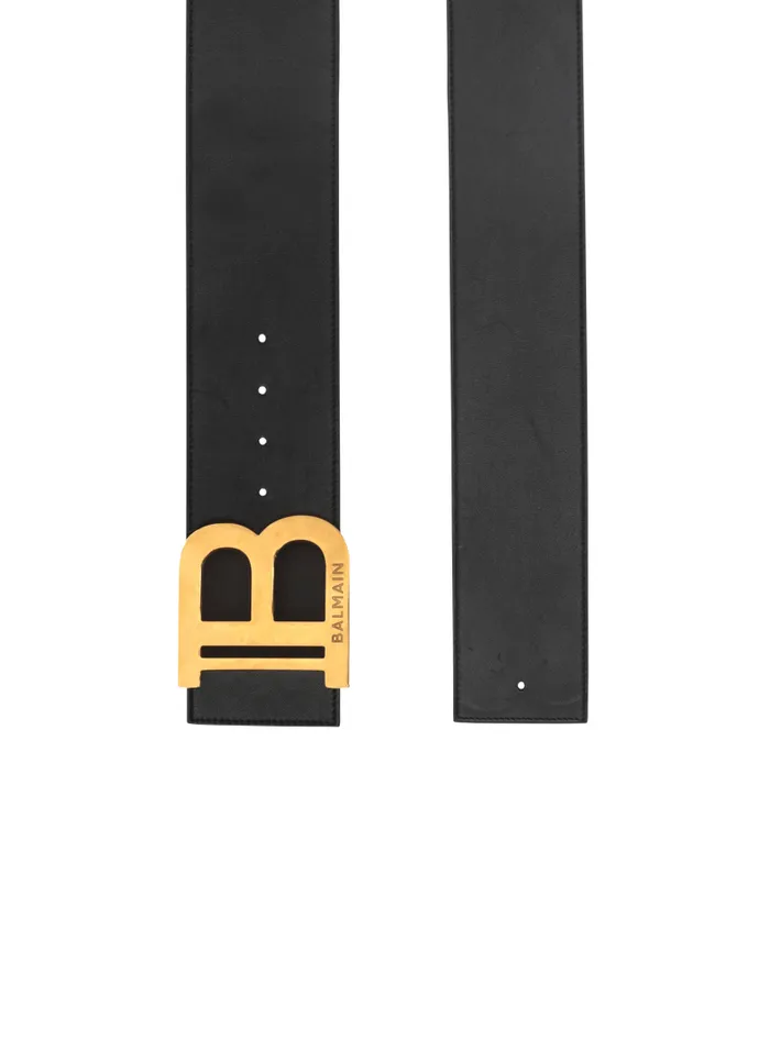 Balmain Belts Women BBelt In Leather Black