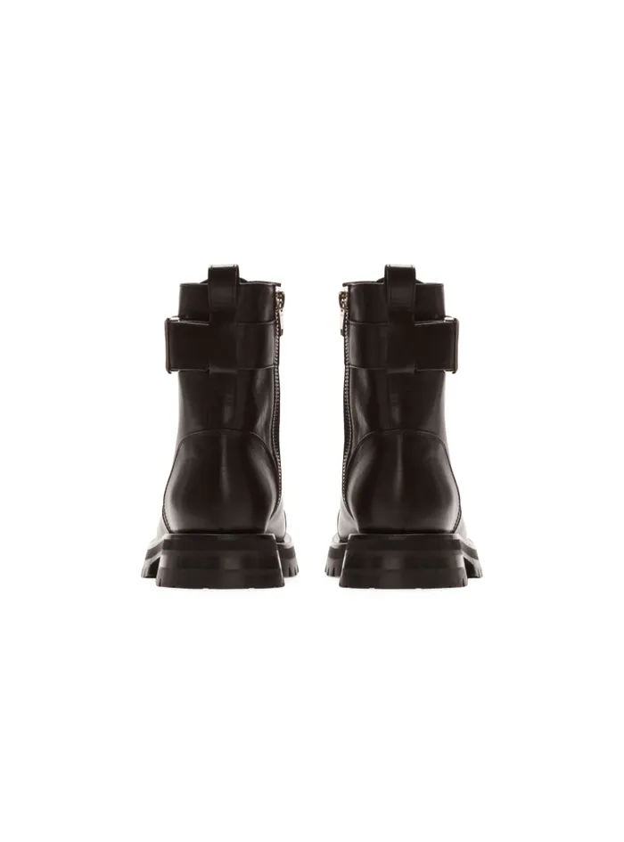 Balmain Boots And Rangers Men Charlie Leather Ranger Boots Black
