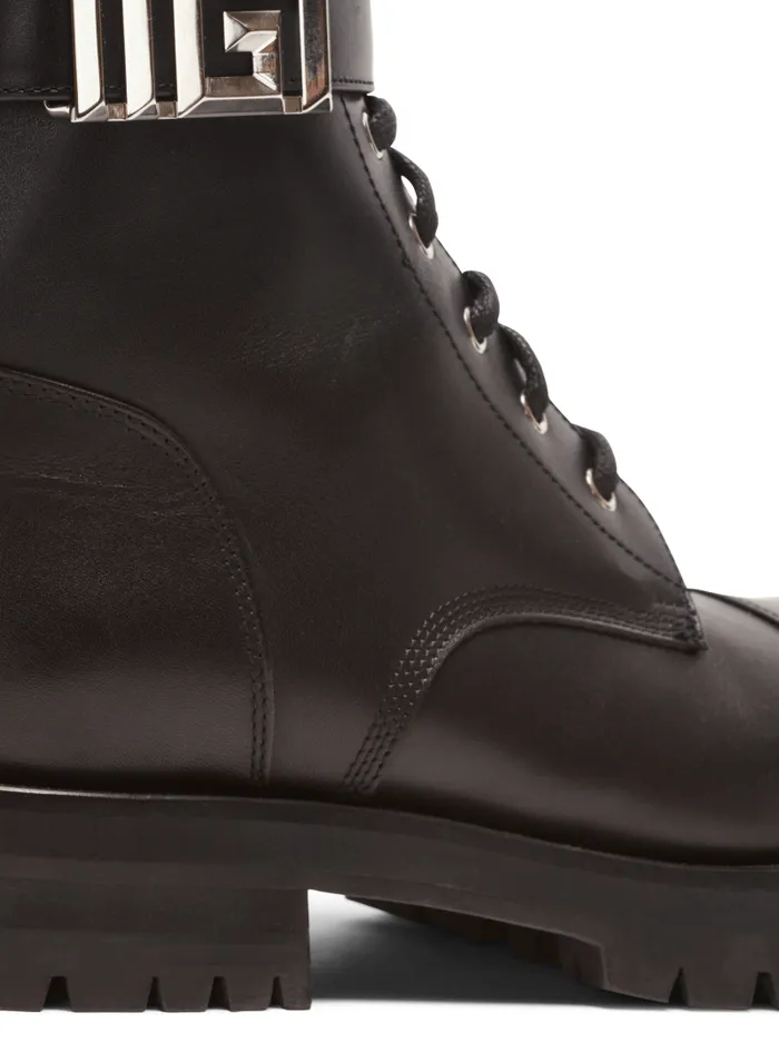 Balmain Boots And Rangers Men Charlie Leather Ranger Boots Black