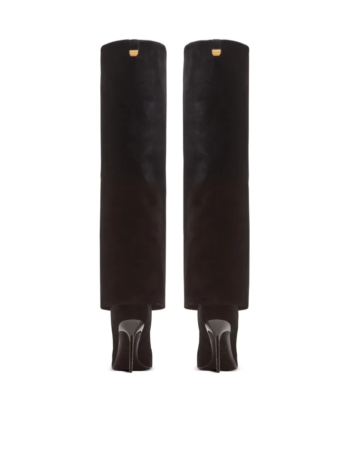 Balmain Boots Women Ariel Suede Boots Black