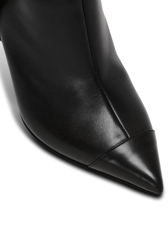 Balmain Boots Women Heeled Calfskin Eva Ankle Boots Black