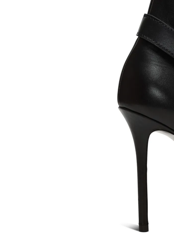 Balmain Boots Women Heeled Calfskin Eva Ankle Boots Black