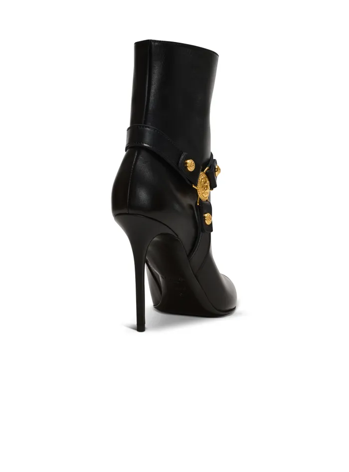 Balmain Boots Women Heeled Calfskin Eva Ankle Boots Black