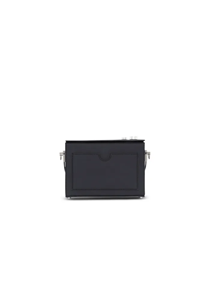 Balmain CrossBody Bags WomenMen Radio Rubbereffect Leather Bag Black