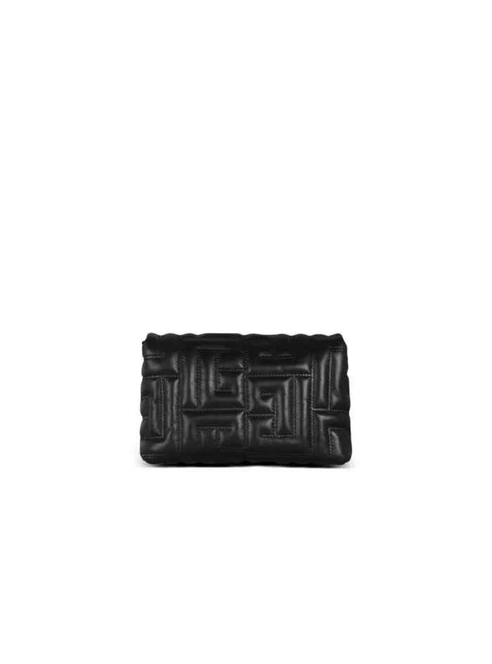 Balmain Crossbody Bags Women 1945 Soft Quilted Leather Mini Bag Black