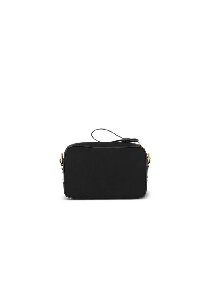 Balmain Crossbody Bags Women BArmy Canvas And Leather Clutch Black