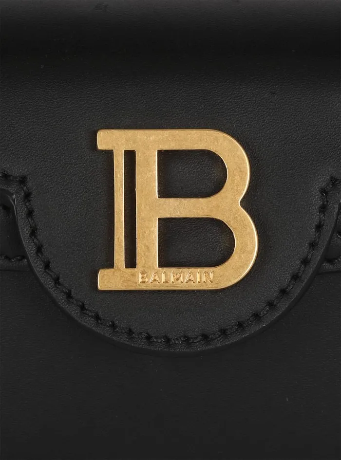 Balmain Crossbody Bags Women BBuzz 19 Leather Bag Black