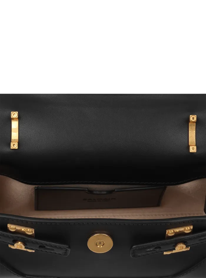 Balmain Crossbody Bags Women BBuzz 19 Leather Bag Black