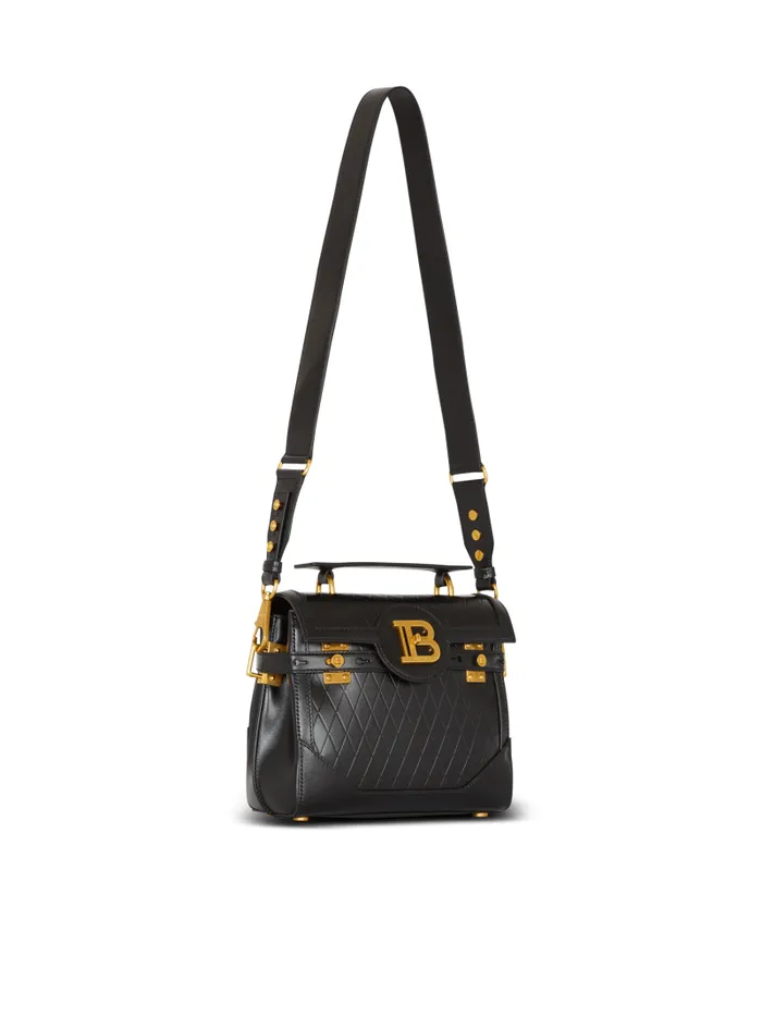 Balmain Crossbody Bags Women BBuzz 23 Bag In Gridembossed Calfskin Black