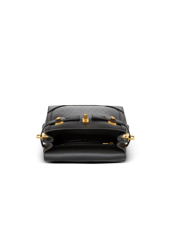 Balmain Crossbody Bags Women BBuzz 23 Bag In Gridembossed Calfskin Black