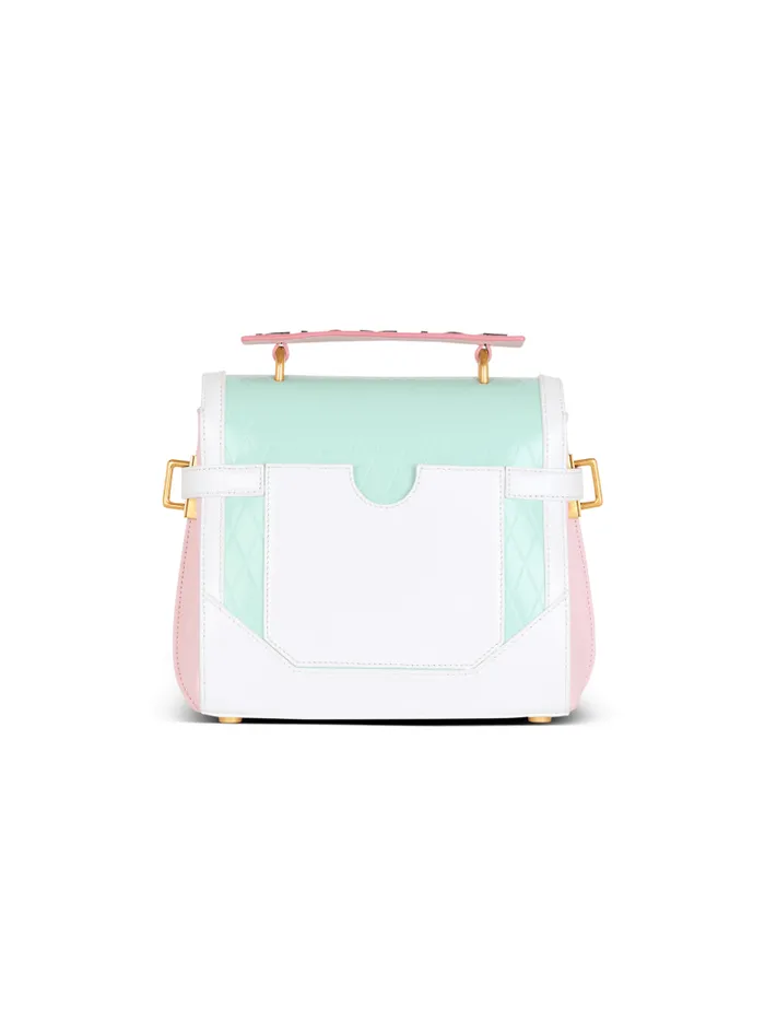 Balmain Crossbody Bags Women BBuzz 23 Calfskin And Postcard Patchwork Bag Multicolor