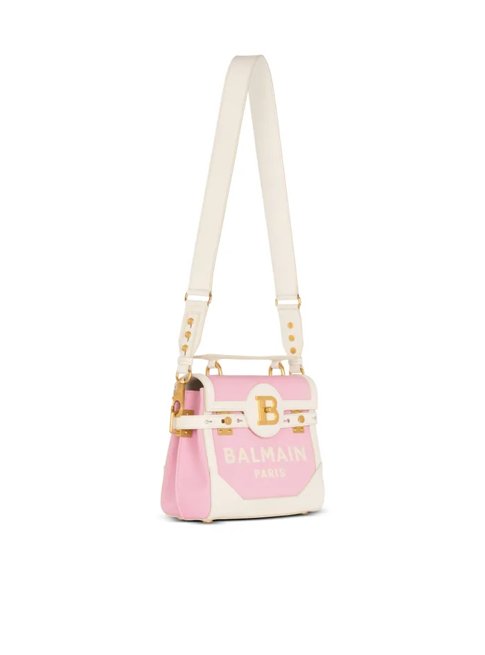 Balmain Crossbody Bags Women BBuzz 23 Canvas And Leather Bag Pink