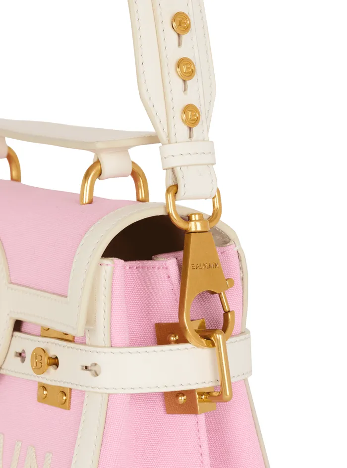 Balmain Crossbody Bags Women BBuzz 23 Canvas And Leather Bag Pink