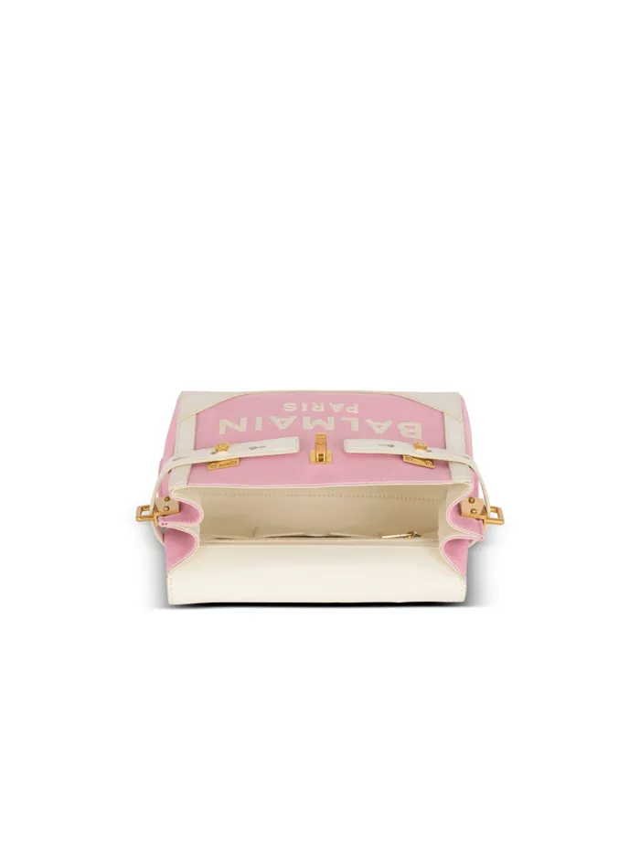 Balmain Crossbody Bags Women BBuzz 23 Canvas And Leather Bag Pink