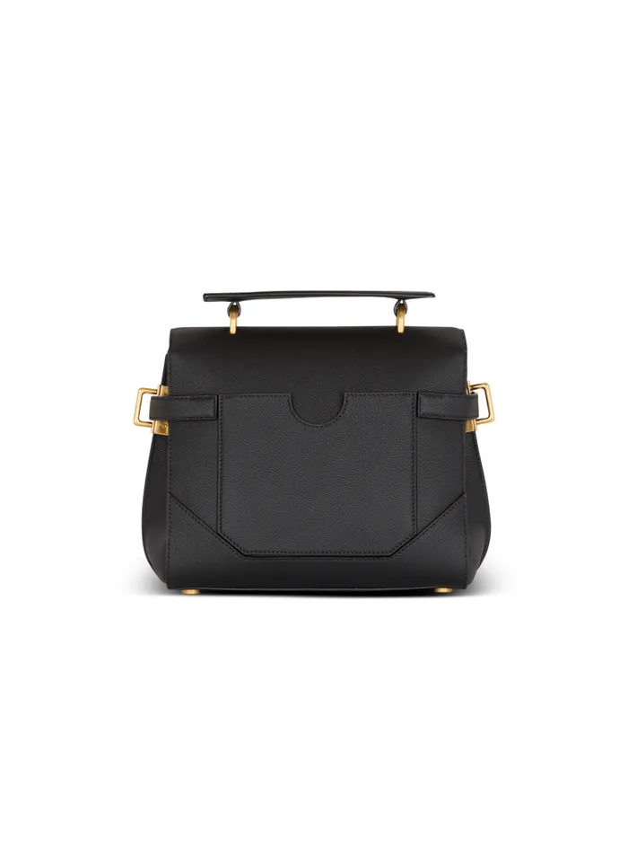 Balmain Crossbody Bags Women BBuzz 23 Grained Leather Bag Black