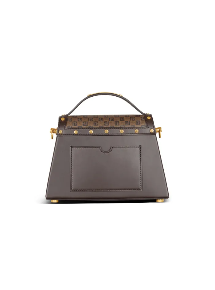 Balmain Crossbody Bags Women BBuzz Dynasty Bag In Mini Monogram Canvas Brown