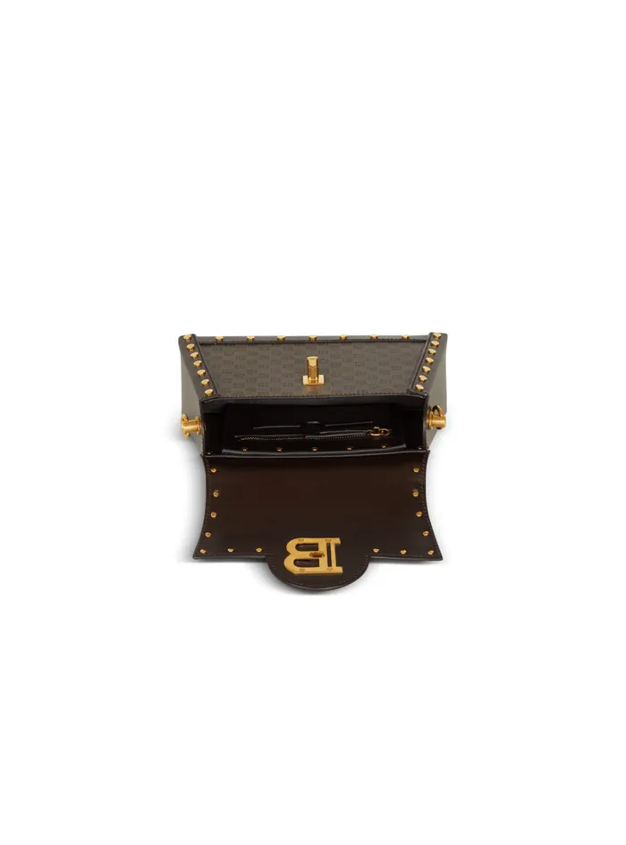 Balmain Crossbody Bags Women BBuzz Dynasty Bag In Mini Monogram Canvas Brown