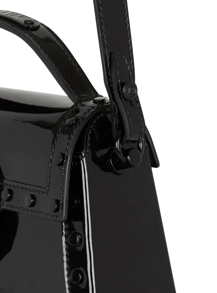 Balmain Crossbody Bags Women BBuzz Dynasty Bag In Patent Leather Black