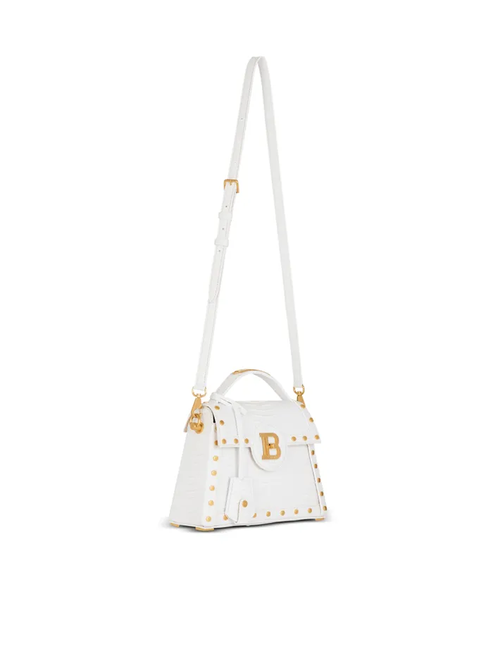 Balmain Crossbody Bags Women BBuzz Dynasty Bag In Snakeskin Leather White