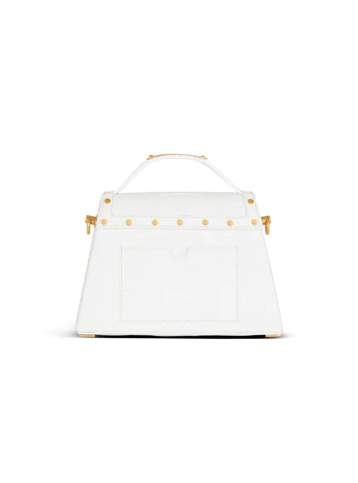 Balmain Crossbody Bags Women BBuzz Dynasty Bag In Snakeskin Leather White