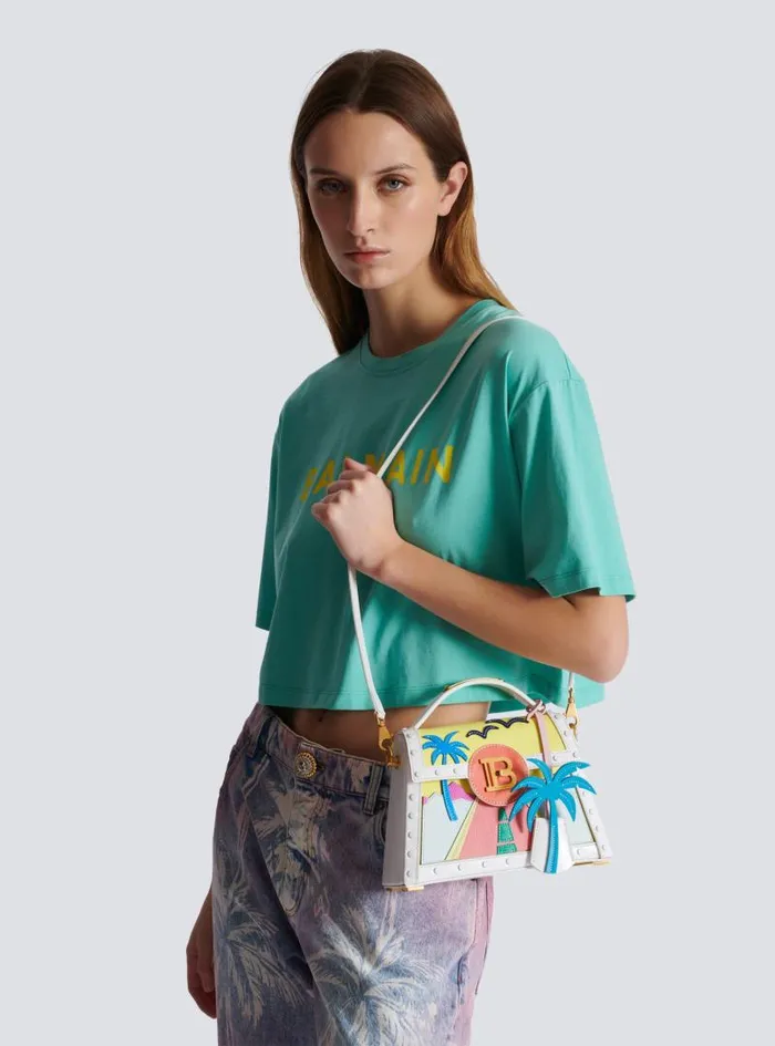 Balmain Crossbody Bags Women BBuzz Dynasty Calfskin And Postcard Patchwork Bag Multicolor