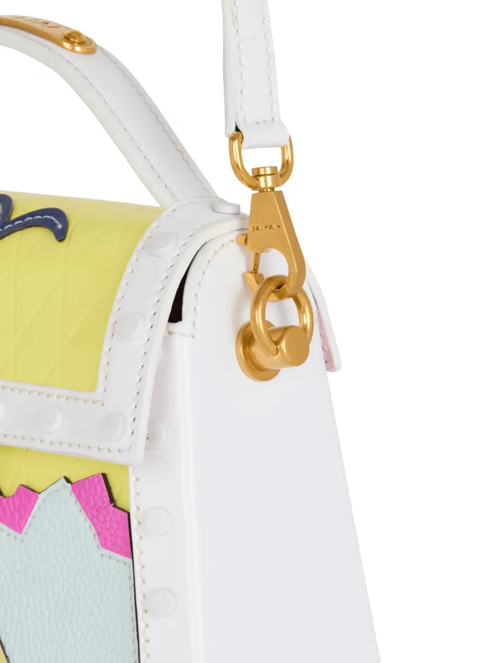 Balmain Crossbody Bags Women BBuzz Dynasty Calfskin And Postcard Patchwork Bag Multicolor