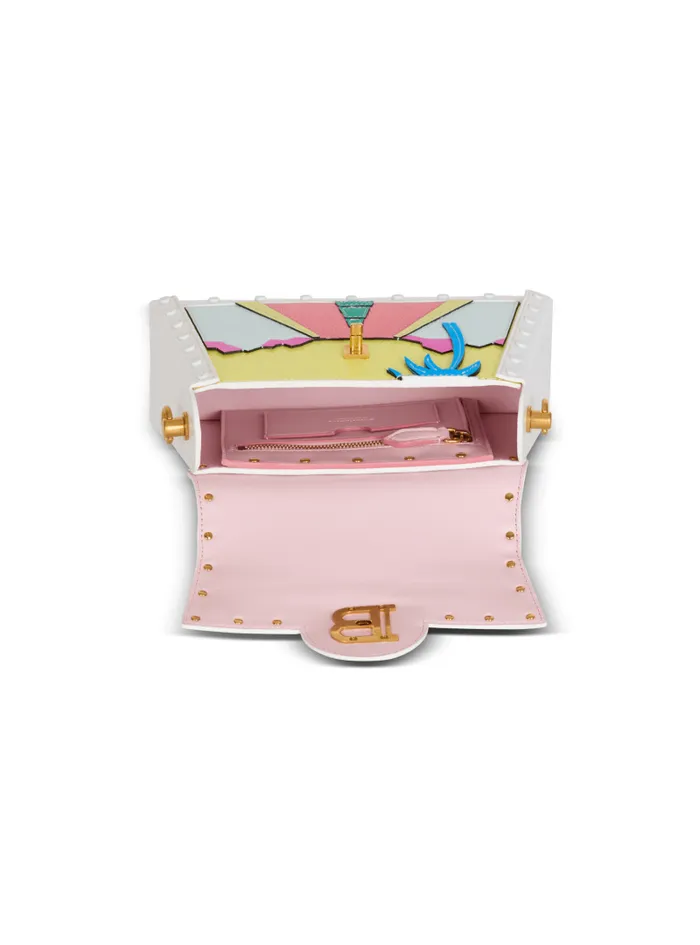 Balmain Crossbody Bags Women BBuzz Dynasty Calfskin And Postcard Patchwork Bag Multicolor