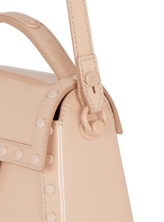 Balmain Crossbody Bags Women BBuzz Dynasty Patent Leather Bag Beige