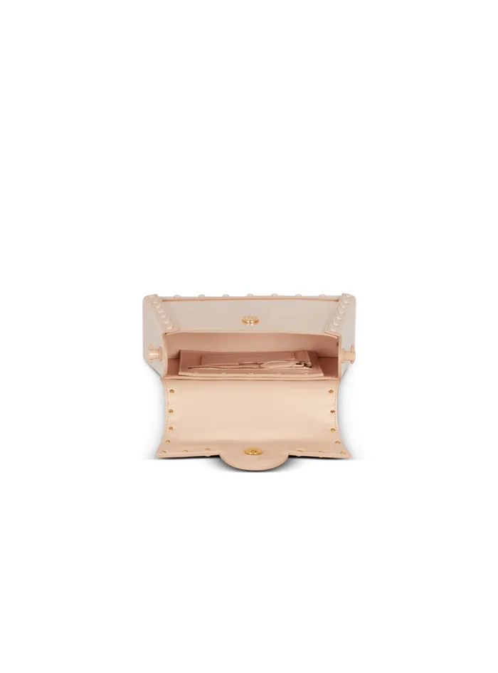 Balmain Crossbody Bags Women BBuzz Dynasty Patent Leather Bag Beige