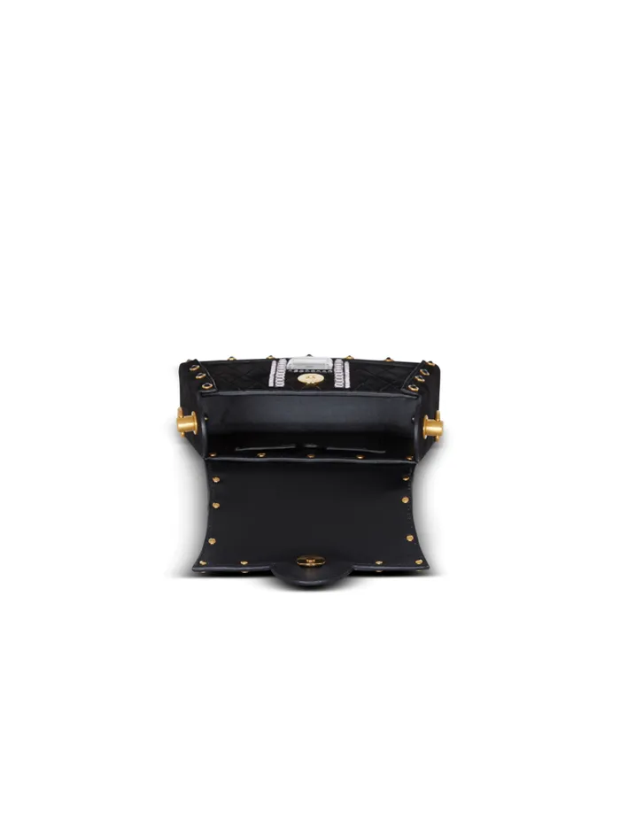 Balmain Crossbody Bags Women BBuzz Dynasty Small Suede Bag With Embroidery Black