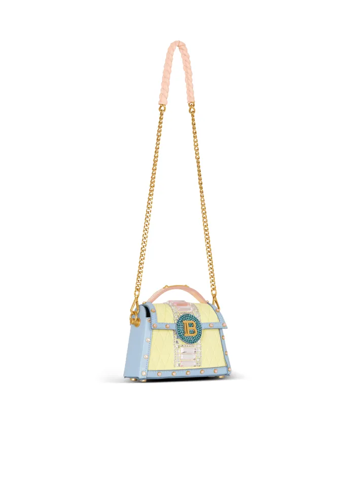 Balmain Crossbody Bags Women BBuzz Dynasty Small Suede Bag With Embroidery Multicolor