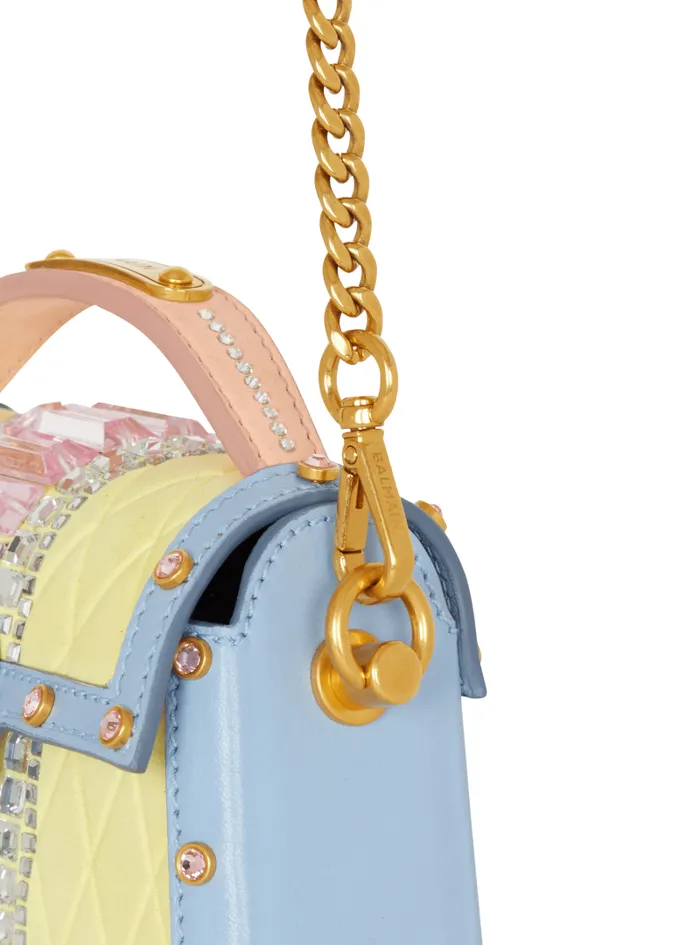Balmain Crossbody Bags Women BBuzz Dynasty Small Suede Bag With Embroidery Multicolor