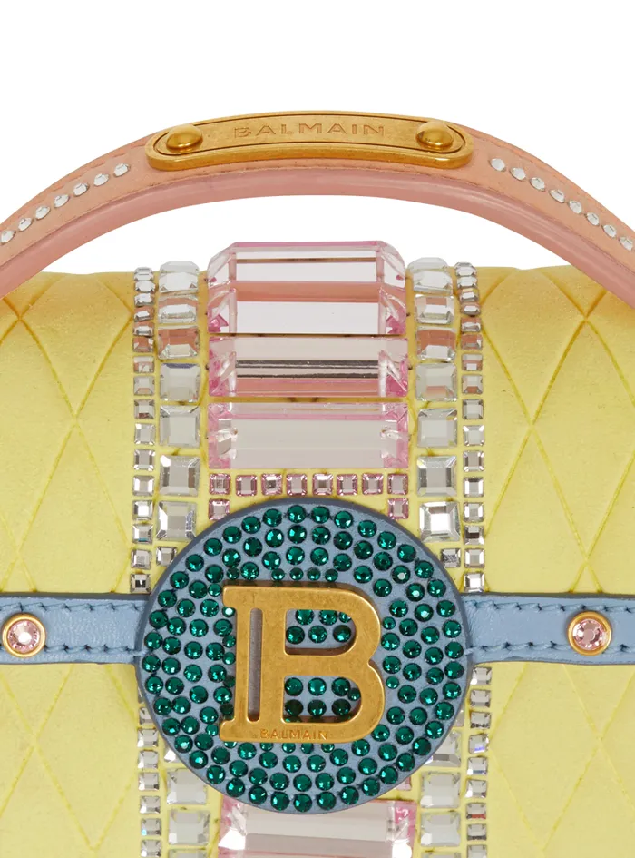 Balmain Crossbody Bags Women BBuzz Dynasty Small Suede Bag With Embroidery Multicolor