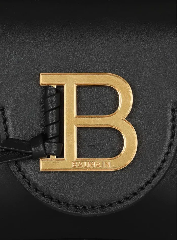 Balmain Crossbody Bags Women BBuzz Mini Leather Bag Black