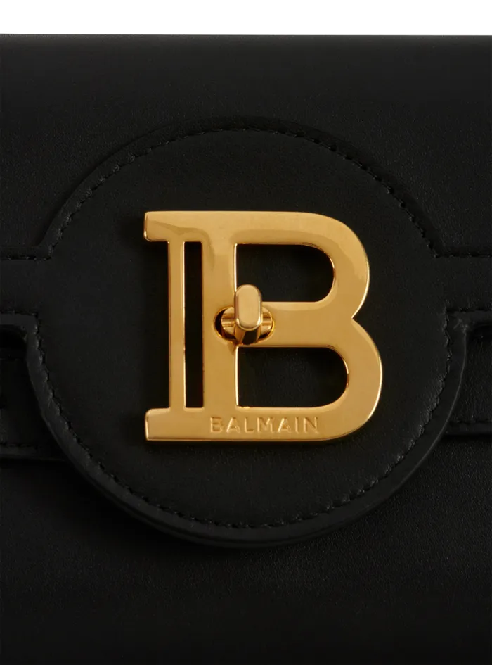 Balmain Crossbody Bags Women BBuzz Pouch 23 Leather Clutch Black