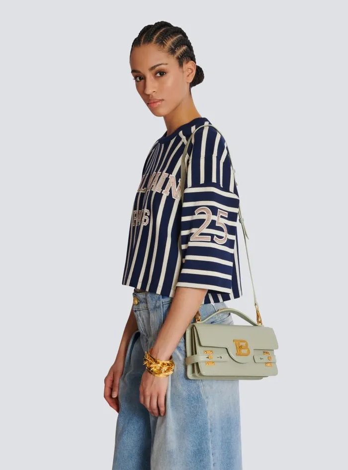 Balmain Crossbody Bags Women BBuzz Shoulder 24 Calfskin Bag Green