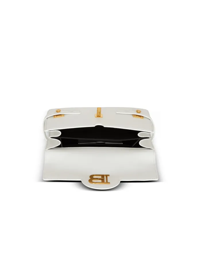 Balmain Crossbody Bags Women BBuzz Shoulder 24 Calfskin Bag White