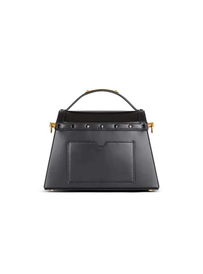 Balmain Crossbody Bags Women Box Leather BBuzz Dynasty Bag Black