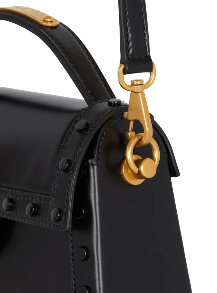 Balmain Crossbody Bags Women Box Leather BBuzz Dynasty Bag Black